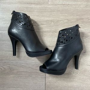 Open toe booties